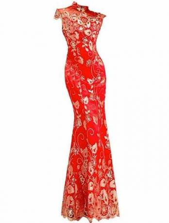 Kustomisasi dan Perubahan Gratis Custom Made Gaun Pengantin Tradisional Cina Gaun Bordir Cheongsam Bridesmaid Dress
