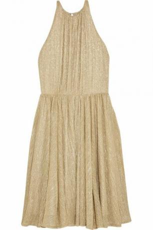 Halston Heritage metallic lurex mini-jurk