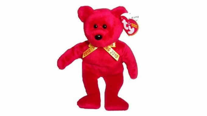 Гонконгская ярмарка игрушек Bear (2010) Red Beanie Baby