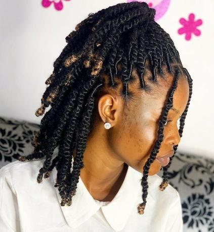Half Up Ponytail for Twists 