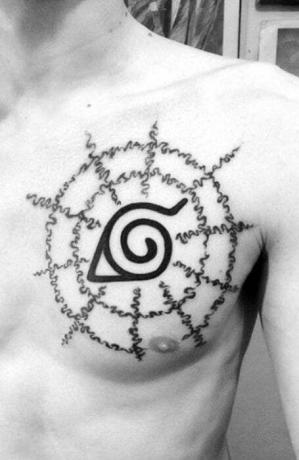 Tetovanie so symbolmi Naruta