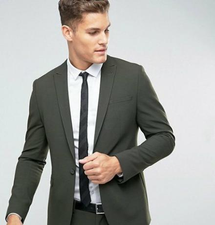 Asos Skinny Suit Takki Khaki