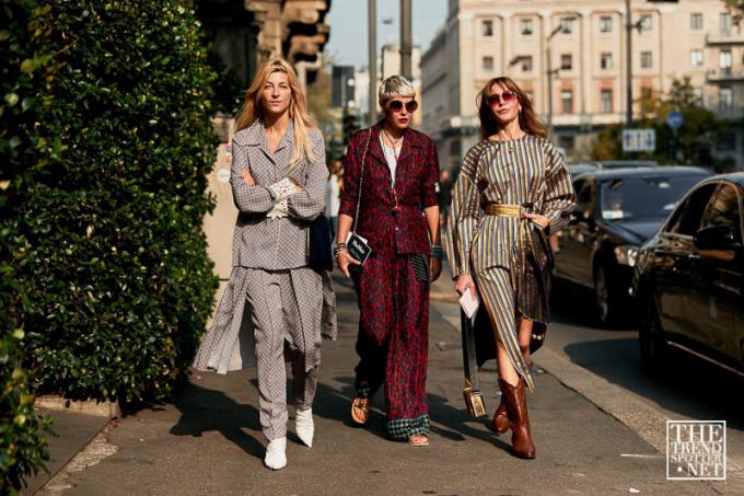 Milánsky týždeň módy, jar, leto 2019, pouličný štýl (34 zo 137)