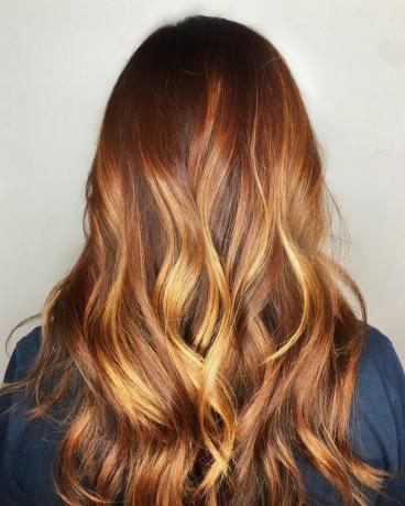Red Brown Caramel Ombre