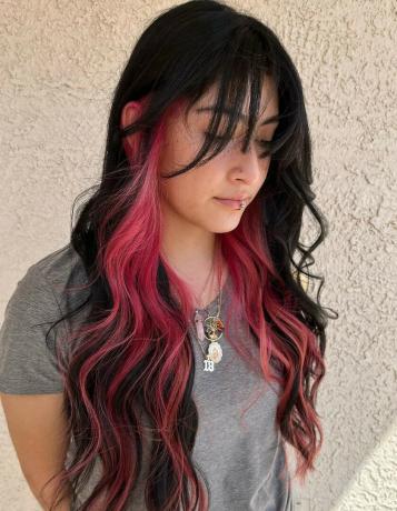 Růžová podkladová barva na vlasy