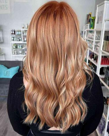 Strawberry Champagne Hair Color Balayage