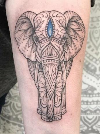 Mandala tetovaža slona za muškarce 