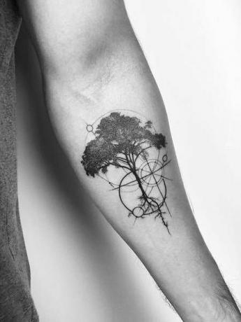 Tetovanie na ramene stromu