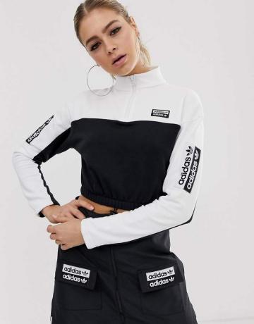 Adidas Originals Adidas Originals Ryv Sweatshirt decupat în alb și negru