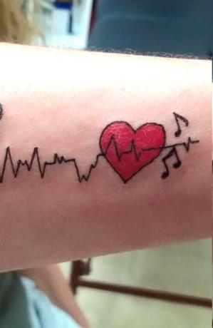 Musiikki Heartbeat Tattoo 1