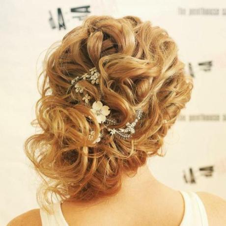 Messy Curly Side Updo