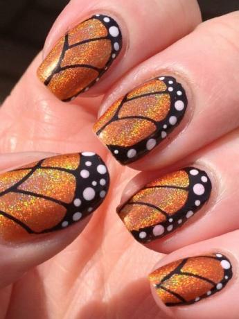 Holografické motýľové nechty