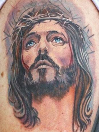 Jezus Gezicht Tattoo 1
