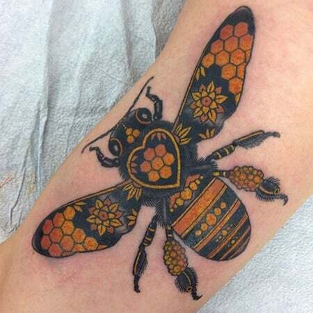 Vintage Bee Tetovanie 