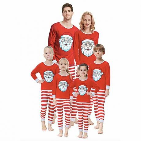 Santa vianočné rodinné pyžamo