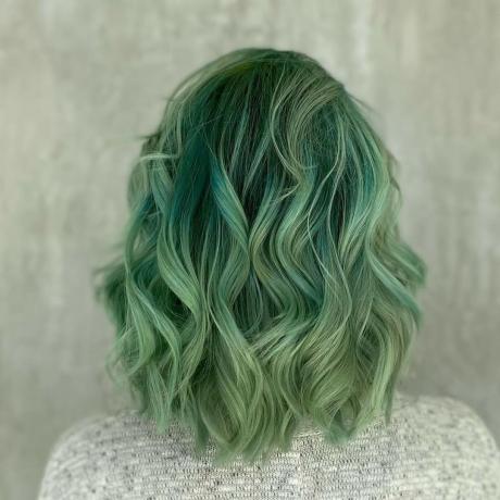 Grüne semi-permanente Haarfarbe