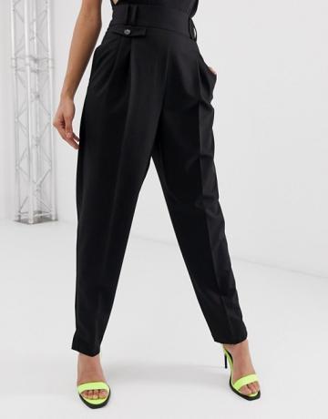 Asos डिजाइन सिलवाया स्मार्ट हाई कमर बैलून पैंट