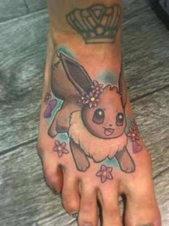 Anime tetování nohou