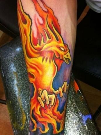 Underarm Phoenix Tattoo