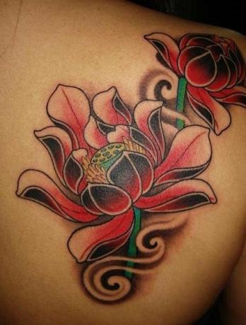 Japansk Lotus Flower Ink