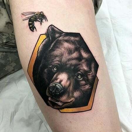 Tetovanie včiel a medveďa 2