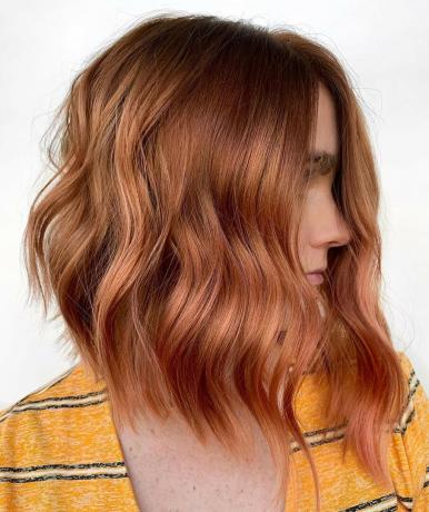 Light Auburn Hair with Rosy Babylights