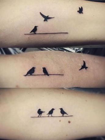 Tatuagens de irmã de pássaro