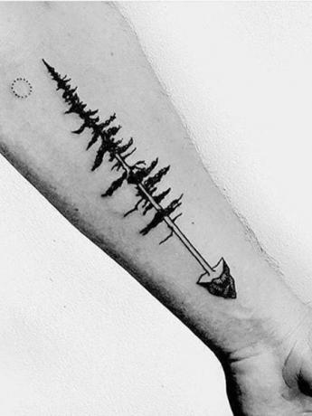Једноставне тетоваже на руци природе