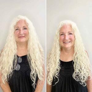 19 najbardziej pochlebnych długich fryzur dla kobiet po 60. roku życia z grubymi włosami
