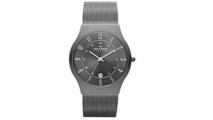 Pánské šedé titanové hodinky Skagen