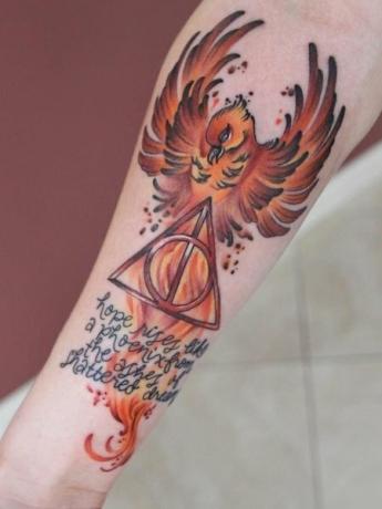 Harry Potter Phoenix tetoválás