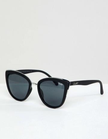 Quay Australia – My Girl – Schwarze Sonnenbrille mit Katzenaugen