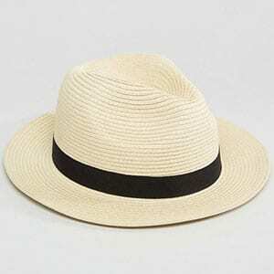 ASOS Straw Fedora -hattu beige