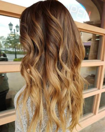 Warm Toffee to Honey Ombre