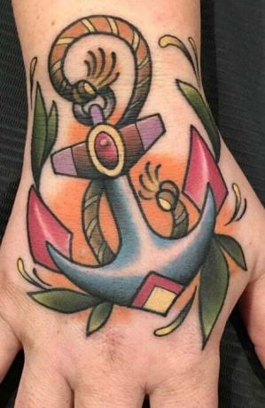 Tradiční tetování kotvy