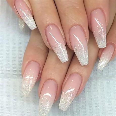 Glitter Ombre naglar