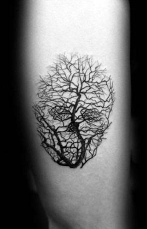 जीवन टैटू की खोपड़ी का पेड़