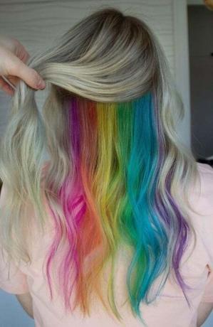 Rainbow Peekaboo თმა