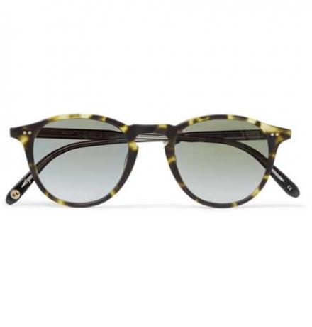 Дзеркальні сонцезахисні окуляри з круглим каркасом із черепахової оболонки Hampton 46