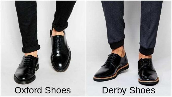 Oxford versus derby schoenen