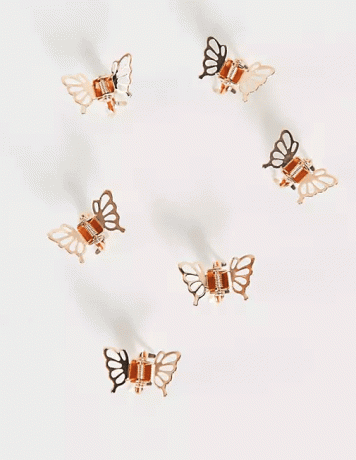Dizajnový balíček Asos so 6 vlasovými mini motýľovými pazúrmi