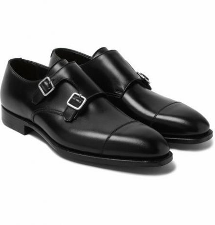 Thomas Cap Toe Monk Strap-Schuhe aus Leder