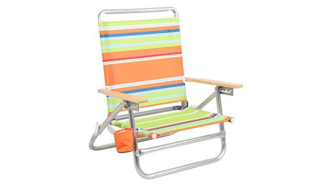 Ľahká, 4 -cestná skladacia plážová stolička s hliníkovým portálom