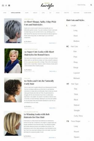 Weboldal ötletekkel azoknak, akik nem tudják, milyen hajvágást válasszanak