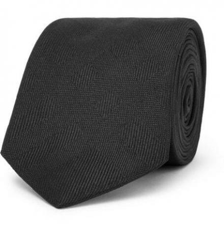 Jedwabny krawat w kratkę 6 cm