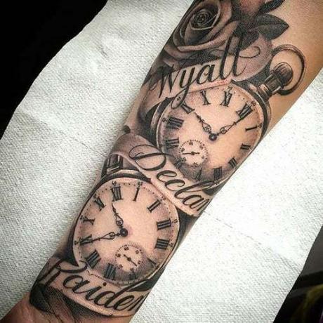 Tetovanie mena hodín 2