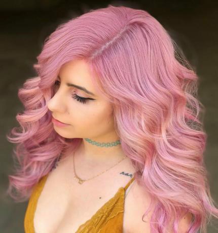 Păr roz platinat