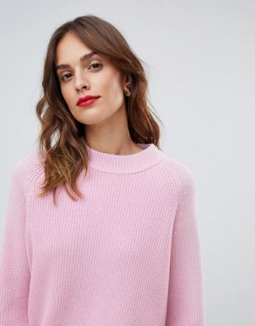 Różowy klasyczny sweter Boss Casual