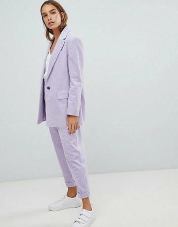 Lilacový šnúrový oblek Asos Design