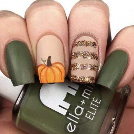 Podzimní halloweenské nehty
